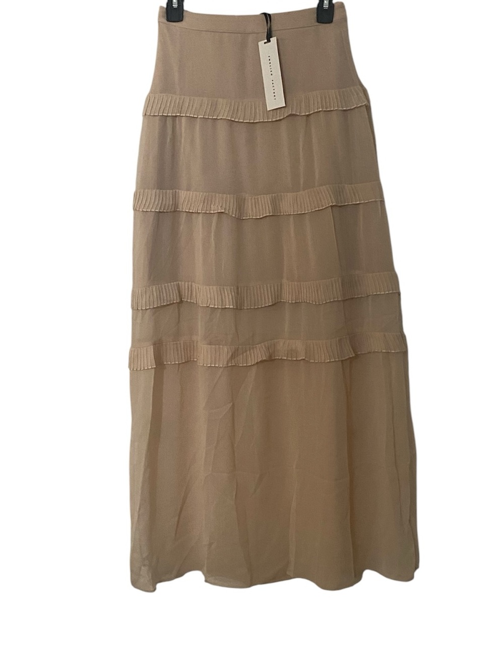 NWT English Factory Womens Tiered Ruffled Romantic Cottage Core Maxi Skirt S
